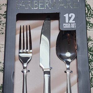 Faberware 12 Piece Cutlery Set Service for 4 Fine Stainless Steel Chelsea